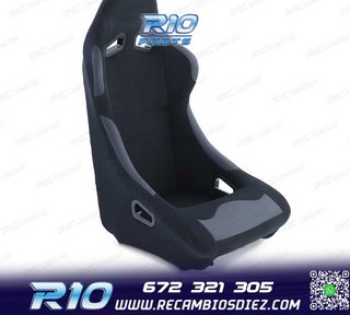 ASIENTO BAQUET UNIVERSAL ALCANTARA NEGRO LOOK POLE POSITION