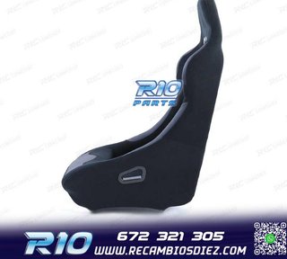 ASIENTO BAQUET UNIVERSAL ALCANTARA NEGRO LOOK POLE POSITION
