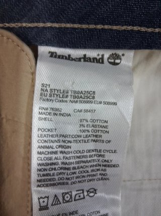 Pantaloni Uomo Timberland Cotone Stretch tag 56