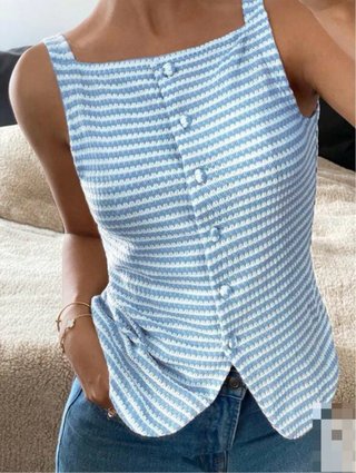 Camisa sin mangas con botones