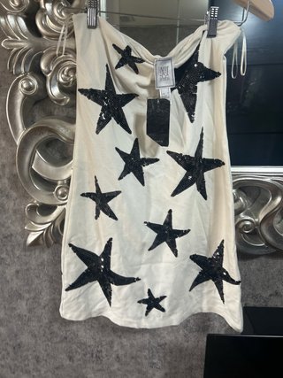 Vestido Mango estrellas lentejuelas Talla M