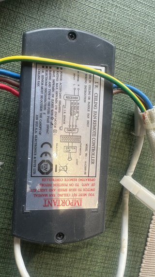Controlador ventilador techo con mando