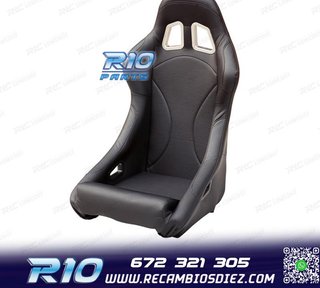 ASIENTO BAQUET UNIVERSAL NEGRO PIEL ESTILO EVO