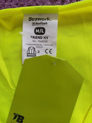 Chaleco Reflectante Seguridad Beswork Talla M/L