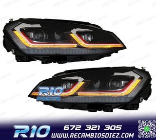 FAROS VOLKSWAGEN VW GOLF 7 12-17 LOOK 7.5 GTI DRL DINAMICOS