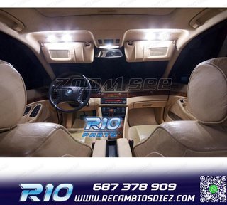 KIT 19 BOMBILLAS LED INTERIOR BMW E39 5 SERIE SEDAN 520I 535