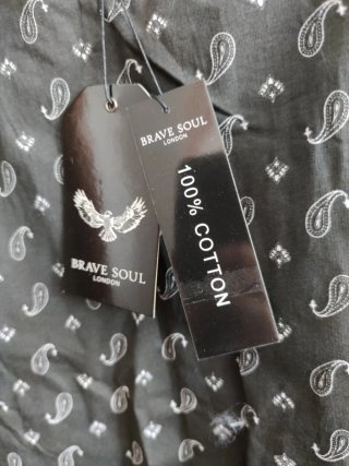 Camiseta Brave Soul Estampada Negra Talla L