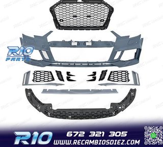 PARAGOLPES DELANTERO AUDI A3 SPORTBACK 16-20 LOOK RS3 PDC
