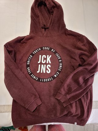 Sudadera Jack & Jones burdeos hombre