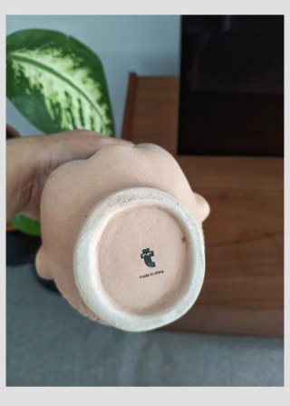 Maceta Cabeza de Muñeco Cerámica