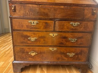 Mueble antiguo escritorio abatible con espejos