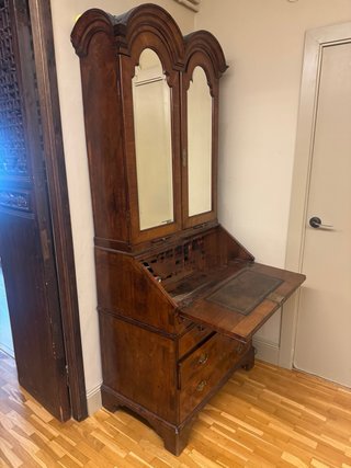 Mueble antiguo escritorio abatible con espejos