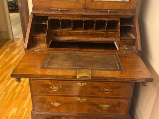 Mueble antiguo escritorio abatible con espejos