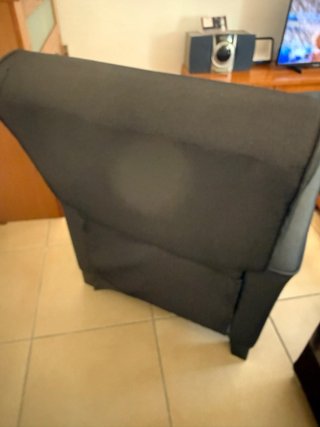 Sillón relax gris tela