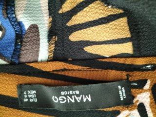 Pantalón ancho estampado tropical