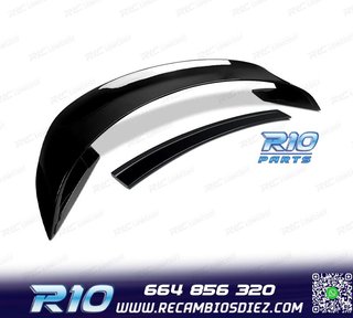 ALERON SPOILER FORD MUSTANG 15-23 LOOK GT350 R NEGRO BRILL
