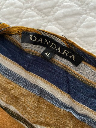 Vestido Dandara Rayas Marrón y Azul