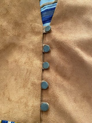 Vestido Dandara Rayas Marrón y Azul