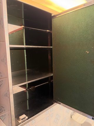 Armario baño vintage cristal y metal