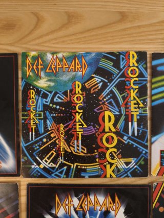 LOTE 7 SINGLES DEF LEPPARD UK VINILOS IMPORTACION