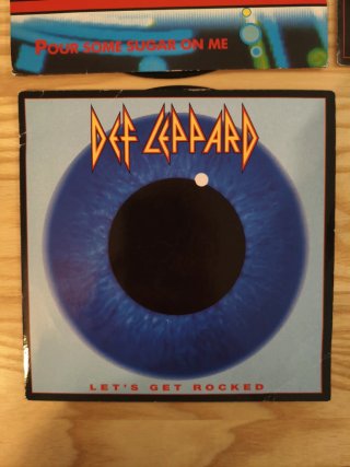 LOTE 7 SINGLES DEF LEPPARD UK VINILOS IMPORTACION