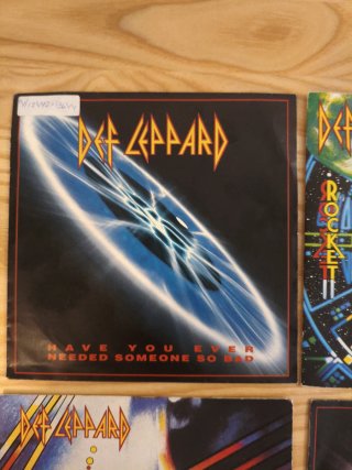 LOTE 7 SINGLES DEF LEPPARD UK VINILOS IMPORTACION