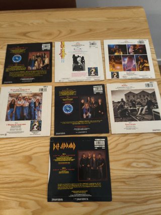 LOTE 7 SINGLES DEF LEPPARD UK VINILOS IMPORTACION