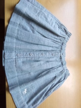 Falda Abercrombie niña vaquera clara