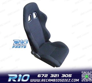 KIT ASIENTO DEPORTIVO SEMI BAQUET MONTECARLO TELA NEGRO