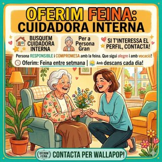 Busquem cuidadora interna