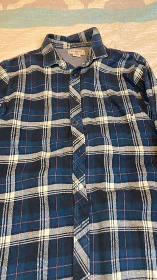 Camisa de cuadros Billabong azul y blanca