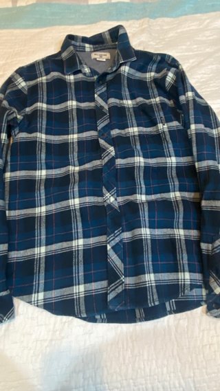 Camisa de cuadros Billabong azul y blanca