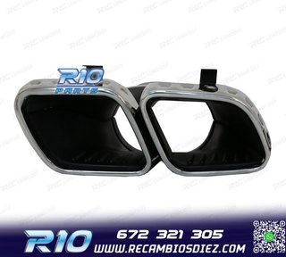 COLAS DE ESCAPE MERCEDES GLE W167 19- LOOK AMG GLE63 CROMO