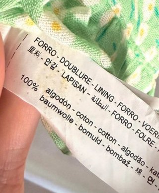 Vestido Zara flores verde lino