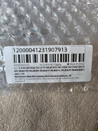 Tiras LED TV LG 39LB650V