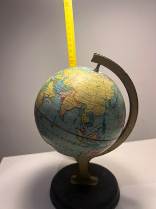Globo terráqueo vintage metálico Chad Valley 50s