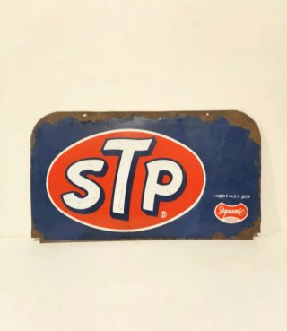 Cartel años 70 STP de chapa