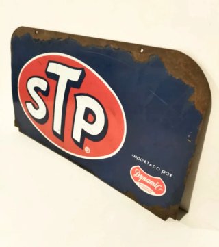 Cartel años 70 STP de chapa