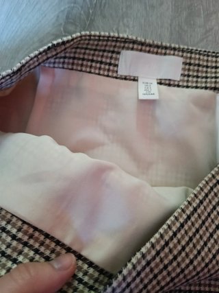 Falda de cuadros marrón y gris
