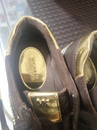 Zapatillas Michael Kors Marrones y Doradas