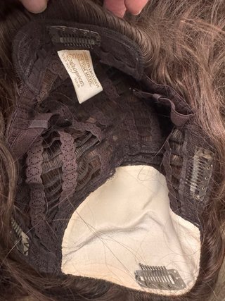 Peluca pelo natural castaño