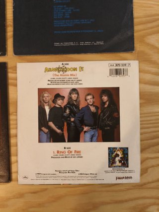 LOTE DEF LEPPARD 4 SINGLES VINILO EDICIÓN ESPAÑOLA