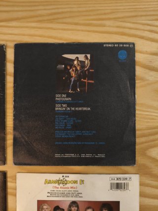 LOTE DEF LEPPARD 4 SINGLES VINILO EDICIÓN ESPAÑOLA