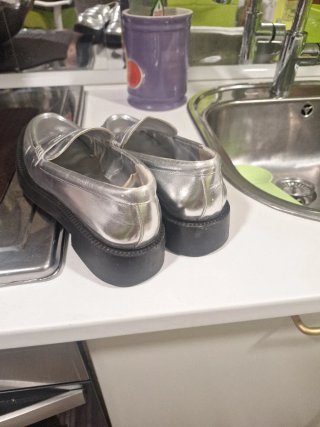 Mocasines Zara Plateados