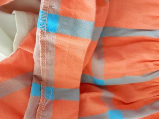 Vestido niña cuadros naranja 5 años