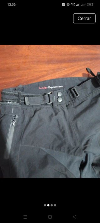 Chaqueta y pantalón negros mujer con protecciones