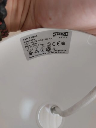 Lámpara de techo Ikea blanca
