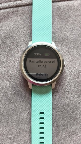 Reloj Garmin Plata y azul verdoso