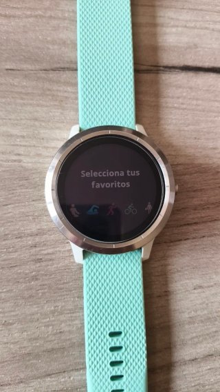 Reloj Garmin Plata y azul verdoso