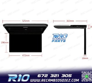 PANTALLA FULL HD PARA TECHO DE 19,5 "